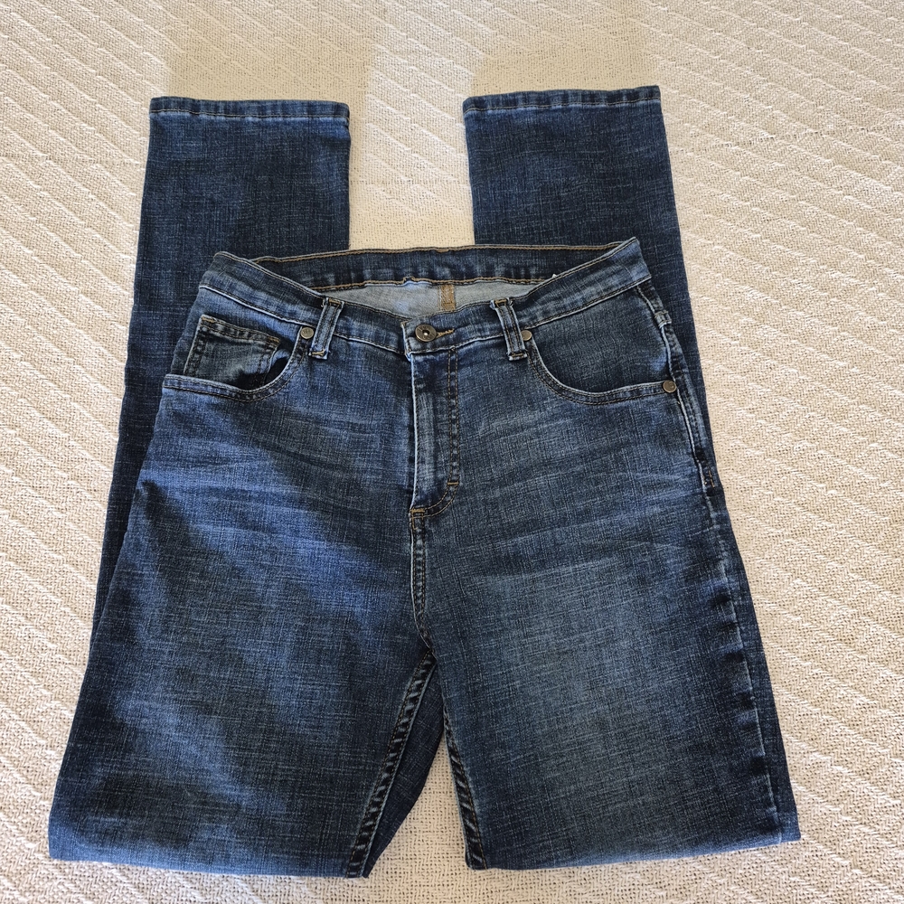 Lee Women's Straight Leg Dark Blue Denim Jeans